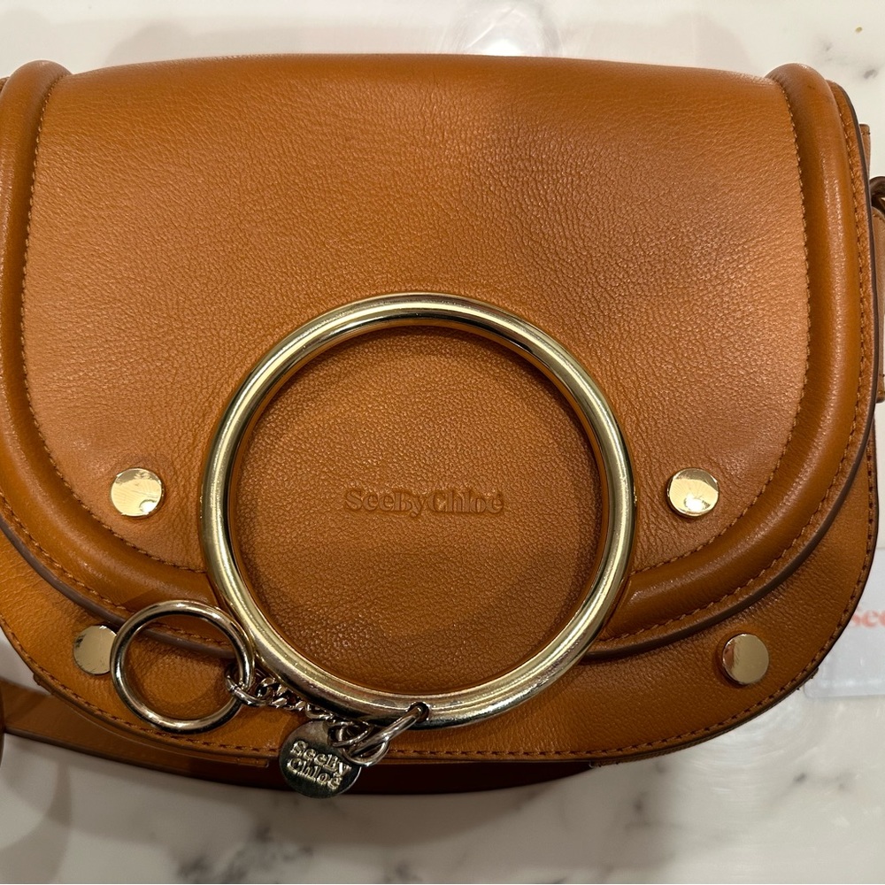 See-by-Chloé brown leather crossbody bag